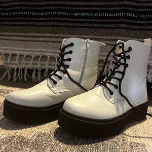 Forever 21 zip/lace combat boots